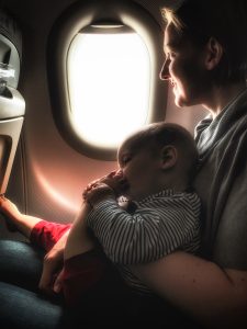 kid on a plane