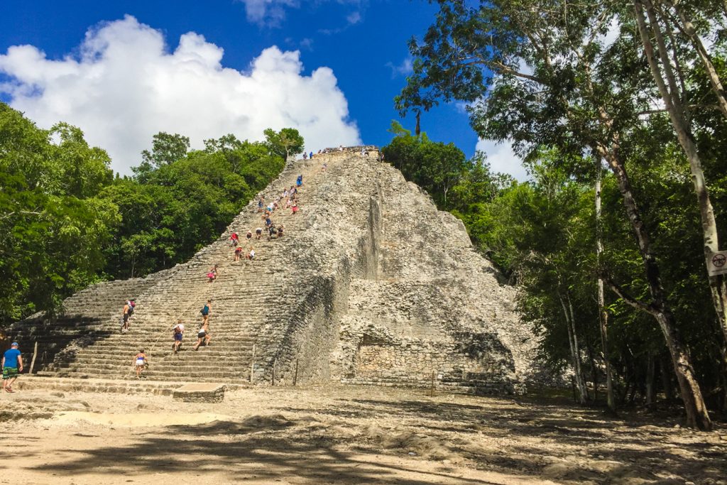 Coba pyramid mayan ruins
